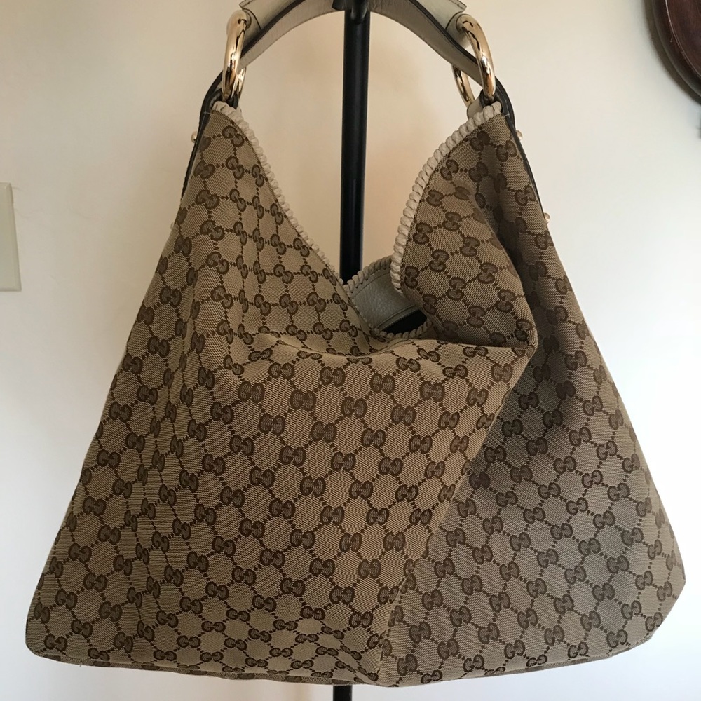 Gucci Large white horsebit bag